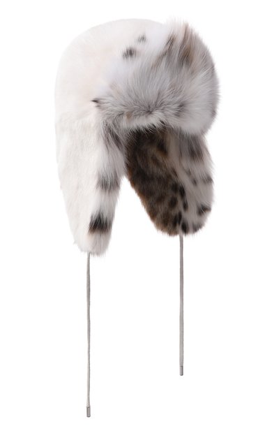 Женская меховая шапка-ушанка из норки и рыси VICTORIA KUSENKOVA, арт. 091706001094