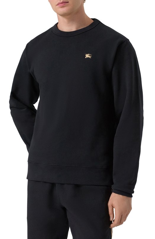 Хлопковый свитшот Burberry 8111026 Чёрный  8111026 Фото 3