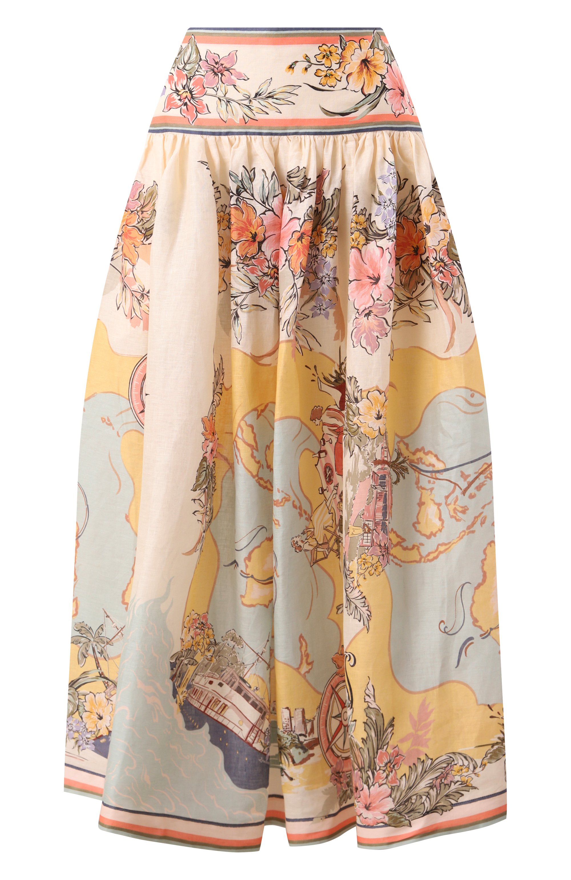 Льняная юбка ZIMMERMANN, арт. 1750SRS253, фото 1