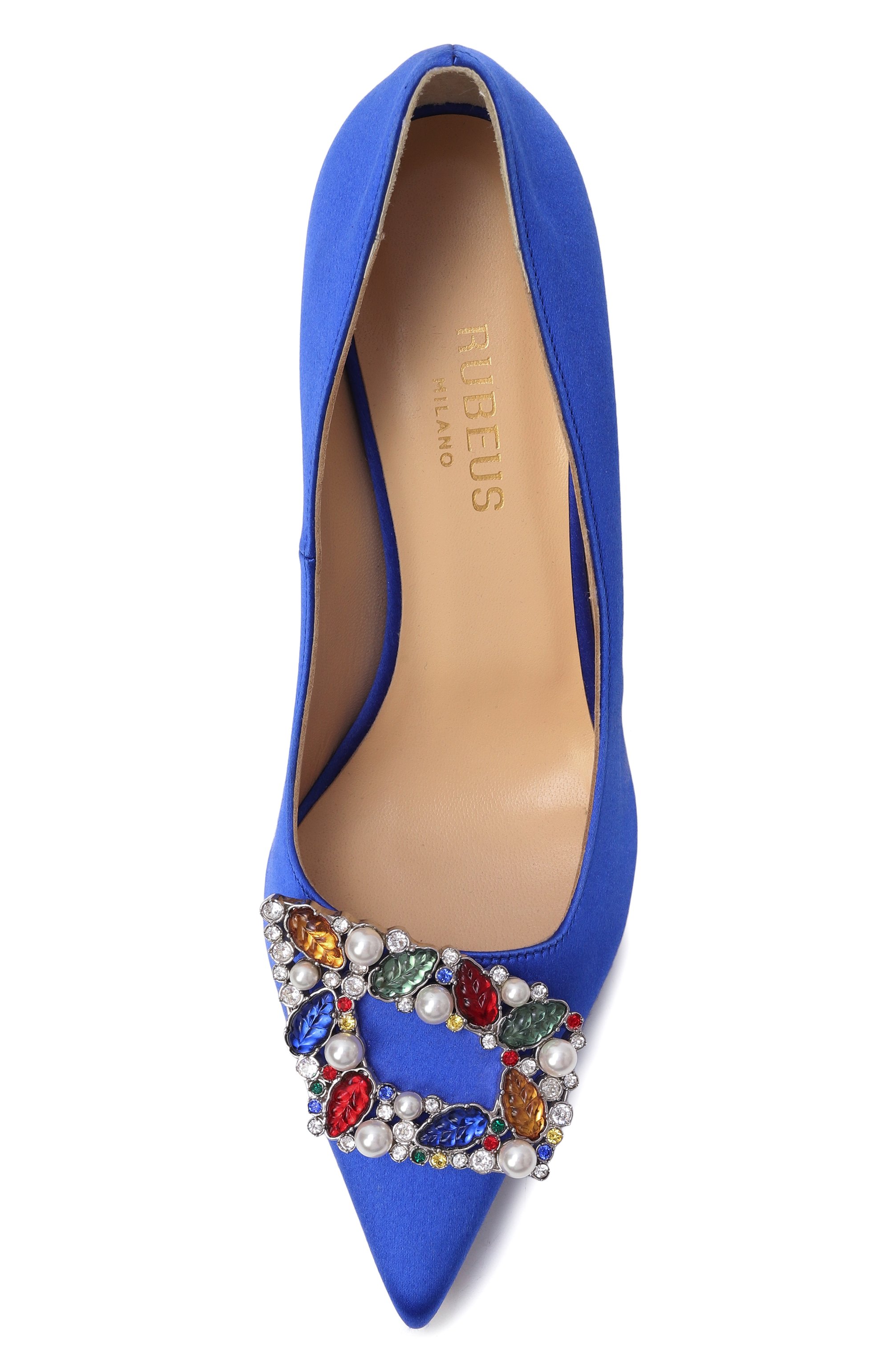 Текстильные туфли decollete tutti frutti 75 RUBEUS MILANO, арт. DEC0LLETE TUTTI FRUTTI 75/SILK, фото 6