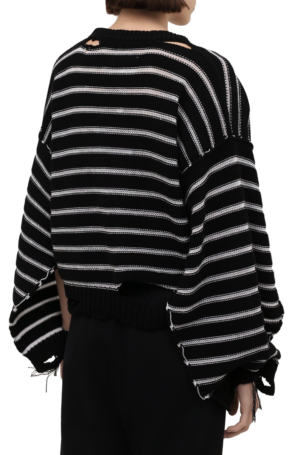 Свитер из хлопка и льна MM6, арт. S52GP0109/S17936, фото 4