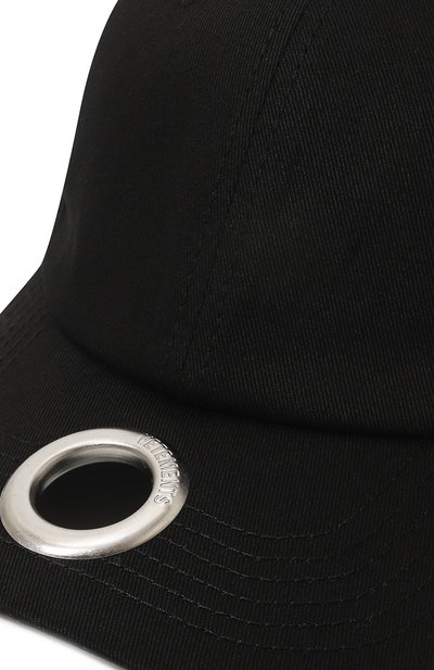 Хлопковая бейсболка VETEMENTS черного цвета по цене 38700 руб., арт. UE64CA300B, фото 4 Хлопковая бейсболка VETEMENTS, арт. UE64CA300B, фото 4