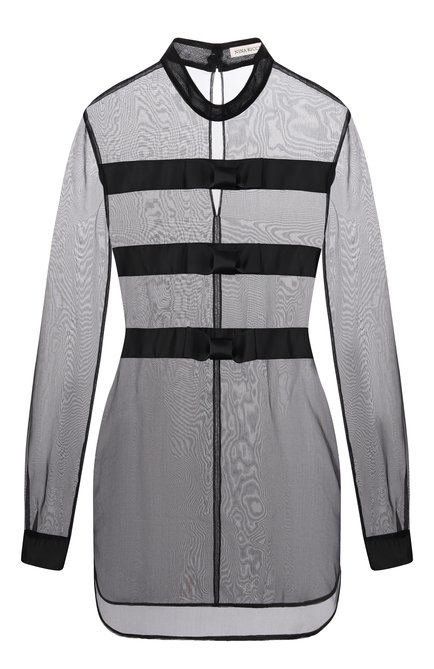 Женская шелковая блузка NINA RICCI черного цвета по цене 0 руб., арт. 25PCT0015/SE0789 | Фото 1
