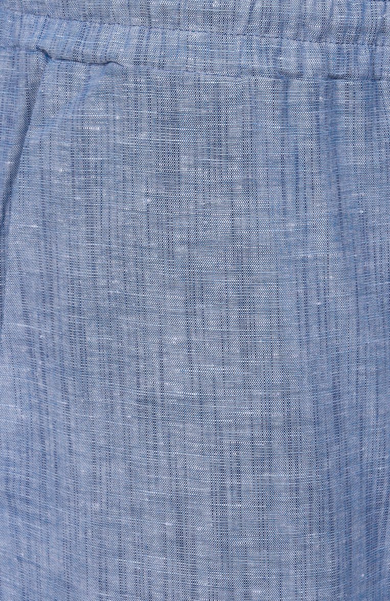 Мужские брюки изо льна и хлопка ZIMMERLI голубого цвета, арт. 27000 | Фото 6 (Автоматизация ТО: Проставлено; Длина (брюки, джинсы): Стандартные; Материал внешний: Лен, Хлопок; Автоматизация состава: Проставлено; Случай: Повсед�невный; Стили: Кэжуэл)