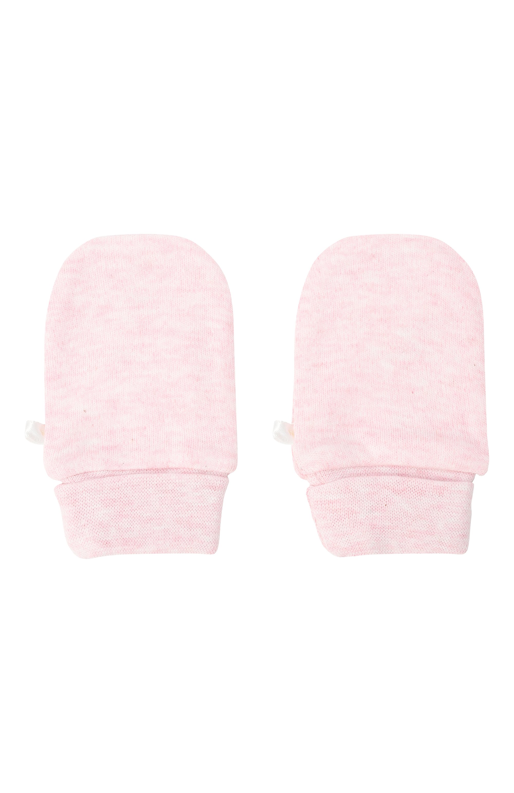 Хлопковые митенки BABYBU светло-розового цвета по цене 1420 руб., арт. BI-E1006ES, фото 2 Хлопковые митенки BABYBU, арт. BI-E1006ES, фото 2