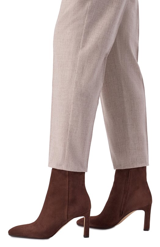 Замшевые ботильоны MVST by Sergio Rossi MVST B15750/MCAZ01 Коричневый  B15750/MCAZ01 Фото 2