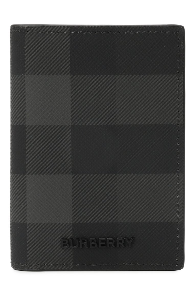 Мужской футляр для кредитных карт BURBERRY темно-серого цвета, арт. 8070195 | Фото 1 (Материал: Текстиль, Пластик, Экокожа; Нос: Не проставлено)