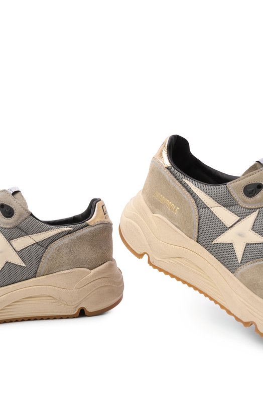 Комбинированные кроссовки Running Sole Golden Goose Deluxe Brand GMF00126.F006338 Бежевый  GMF00126.F006338 Фото 7