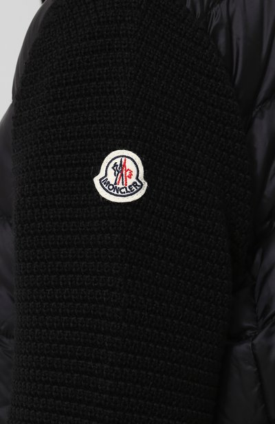 Пуховая куртка с воротником-стойкой MONCLER черного цвета по цене 56500 руб., арт. D2-093-94905-00-98124, фото 5 Пуховая куртка с воротником-стойкой MONCLER, арт. D2-093-94905-00-98124, фото 5