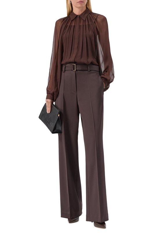 Шелковая блузка Jacob Lee WSB2015AW25BW Коричневый  WSB2015AW25BW Фото 2