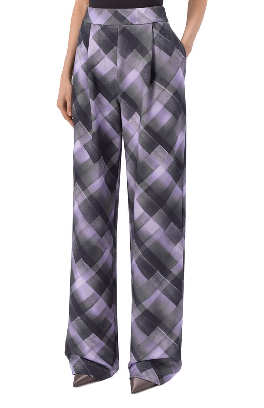 Хлопковые брюки Dries Van Noten 252-011142-2614 Сиреневый  252-011142-2614 Фото 3