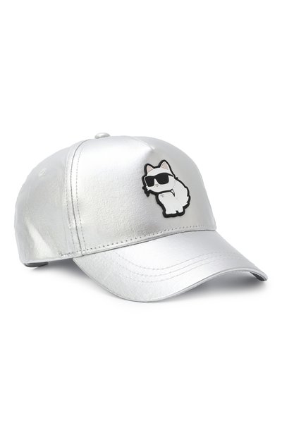 Хлопковая бейсболка KARL LAGERFELD KIDS, арт. Z30392