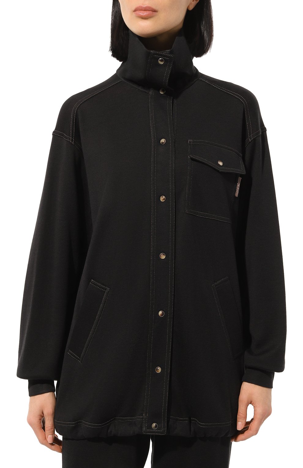 Куртка из хлопка и шелка BRUNELLO CUCINELLI, арт. MD828FH606, фото 3