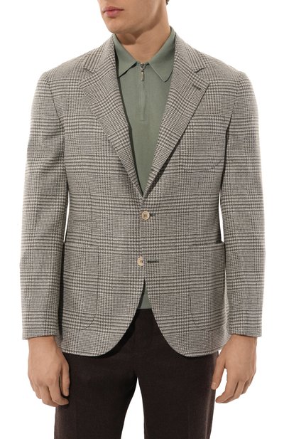 Пиджак из шерсти и шелка BRUNELLO CUCINELLI, арт. MY4687BND, фото 5
