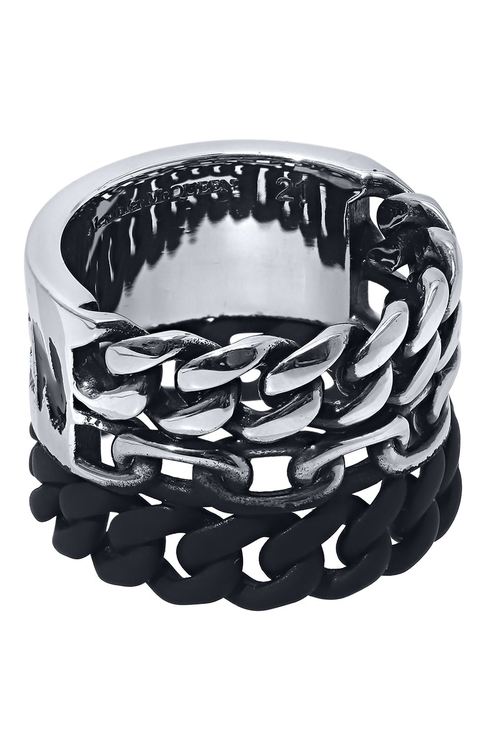 Кольцо ALEXANDER MCQUEEN серебряного цвета по цене 41750 руб., арт. 663855/IAG2Y, фото 3 Кольцо ALEXANDER MCQUEEN, арт. 663855/IAG2Y, фото 3