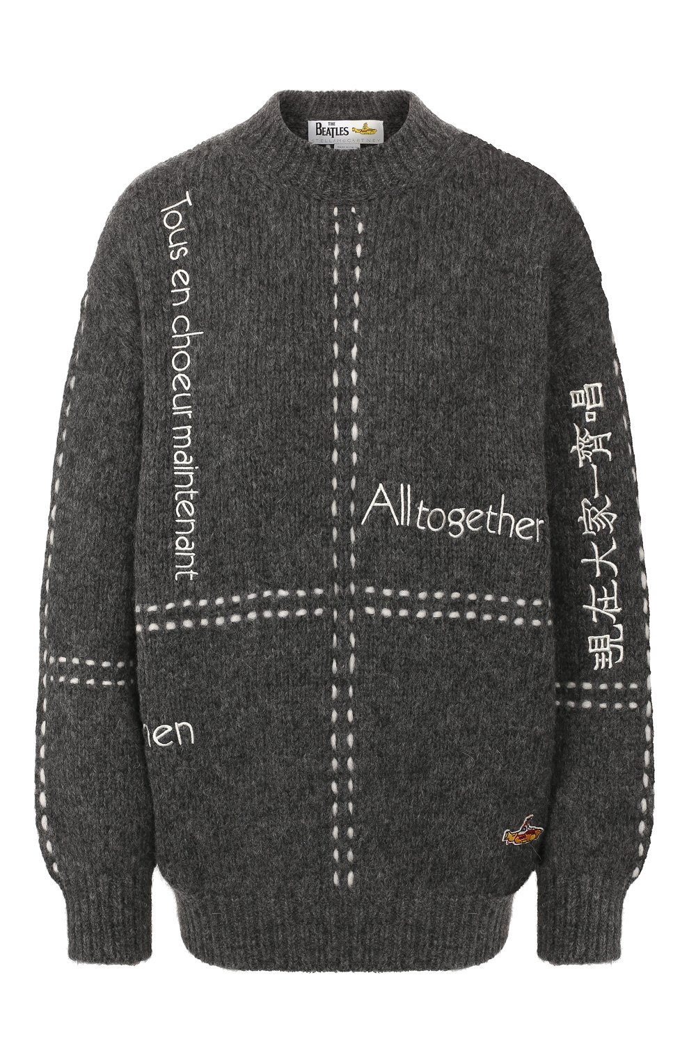 Шерстяной свитер STELLA MCCARTNEY серого цвета по цене 72800 руб., арт. 575143/S2109, фото 1 Шерстяной свитер STELLA MCCARTNEY, арт. 575143/S2109, фото 1