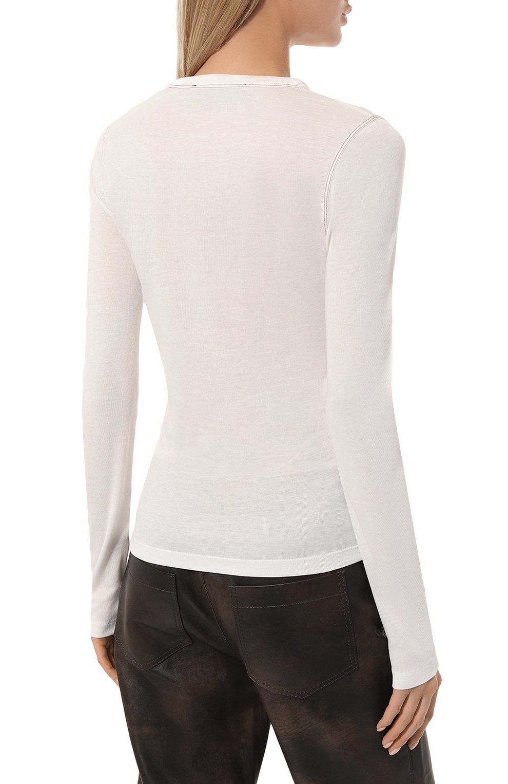 Лонгслив ROHE молочного цвета по цене 15300 руб., арт. 407-22-097, фото 4 Лонгслив ROHE, арт. 407-22-097, фото 4