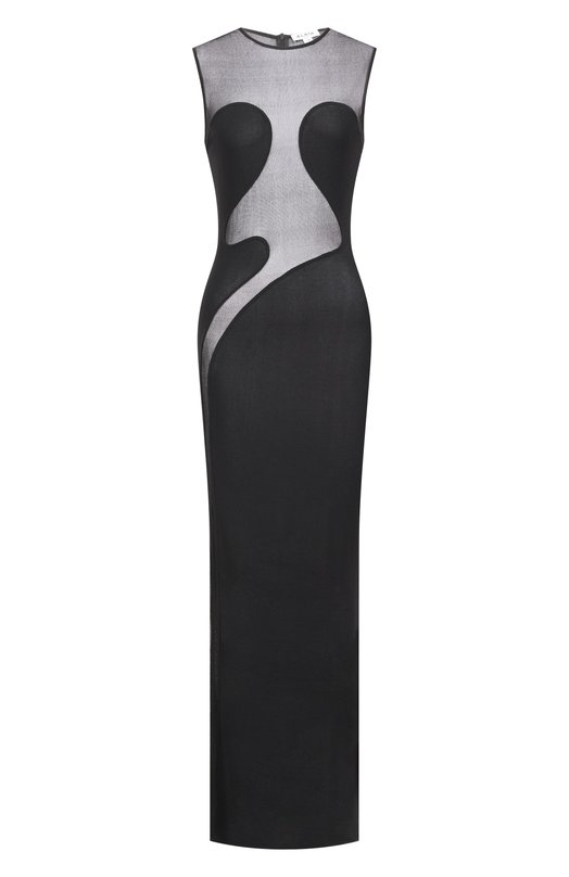 Платье из вискозы Alaia AA9R2654K061A Чёрный AA9R2654K061A