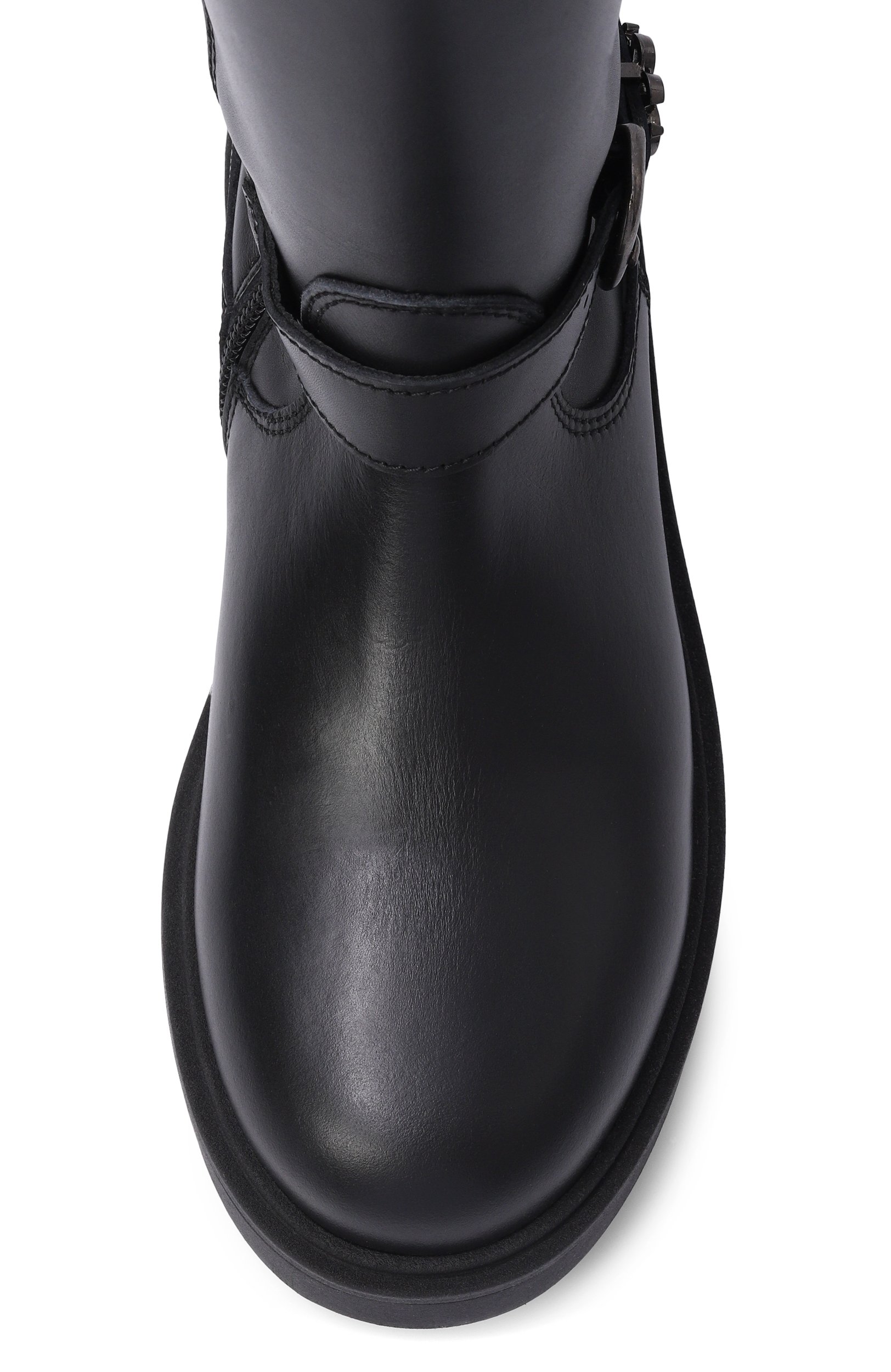 Кожаные сапоги ELIE SAAB JUNIOR черного цвета по цене 58650 руб., арт. 82092/VAR1, фото 4 Кожаные сапоги ELIE SAAB JUNIOR, арт. 82092/VAR1, фото 4