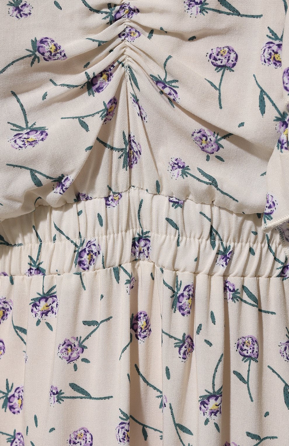 Платье из вискозы SEVEN LAB кремового цвета по цене 14700 руб., арт. DM1 floral milk, фото 5 Платье из вискозы SEVEN LAB, арт. DM1 floral milk, фото 5