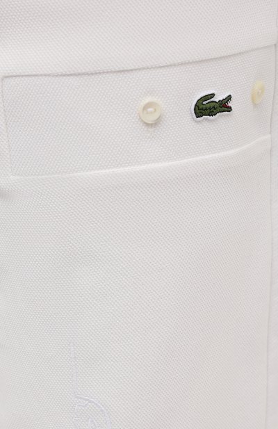 Хлопковые джоггеры LACOSTE белого цвета по цене 29950 руб., арт. XH024470V, фото 5 Хлопковые джоггеры LACOSTE, арт. XH024470V, фото 5