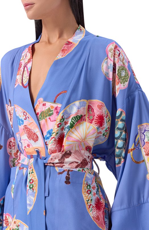 Пижама из вискозы Any Wowzers HAIKU02-TBLUE Голубой  HAIKU02-TBLUE Фото 7