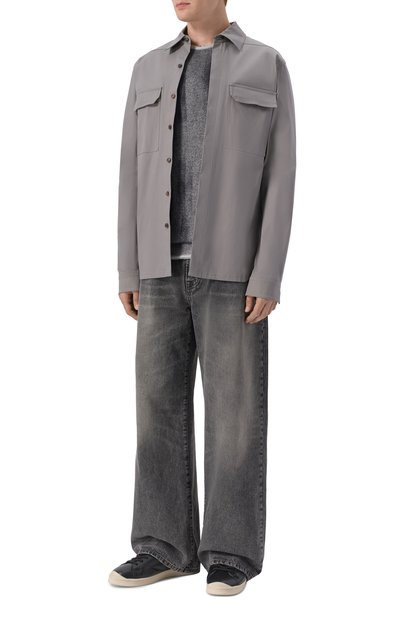Хлопковая куртка-рубашка RICK OWENS, арт. RU02F4291/TE, фото 2