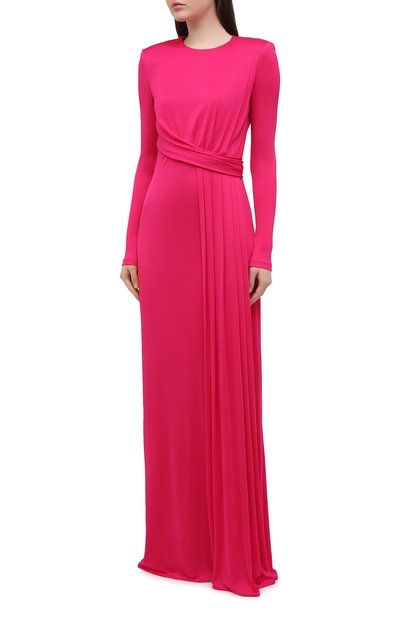 Платье из вискозы ALEXANDER MCQUEEN фуксия цвета по цене 359500 руб., арт. 645893/QLAA0, фото 3 Платье из вискозы ALEXANDER MCQUEEN, арт. 645893/QLAA0, фото 3