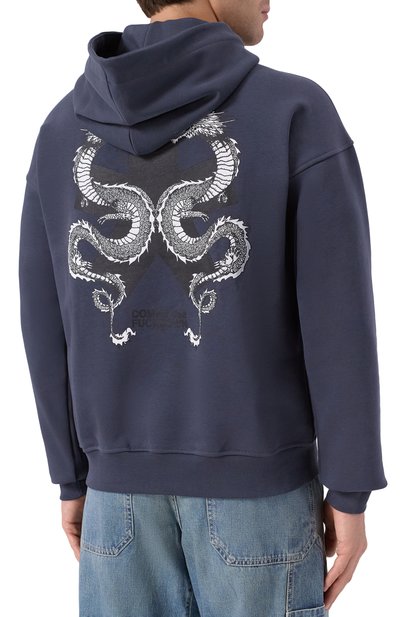 Хлопковое худи COMME DES FUCKDOWN темно-серого цвета по цене 12950 руб., арт. CFABM01845, фото 4 Хлопковое худи COMME DES FUCKDOWN, арт. CFABM01845, фото 4