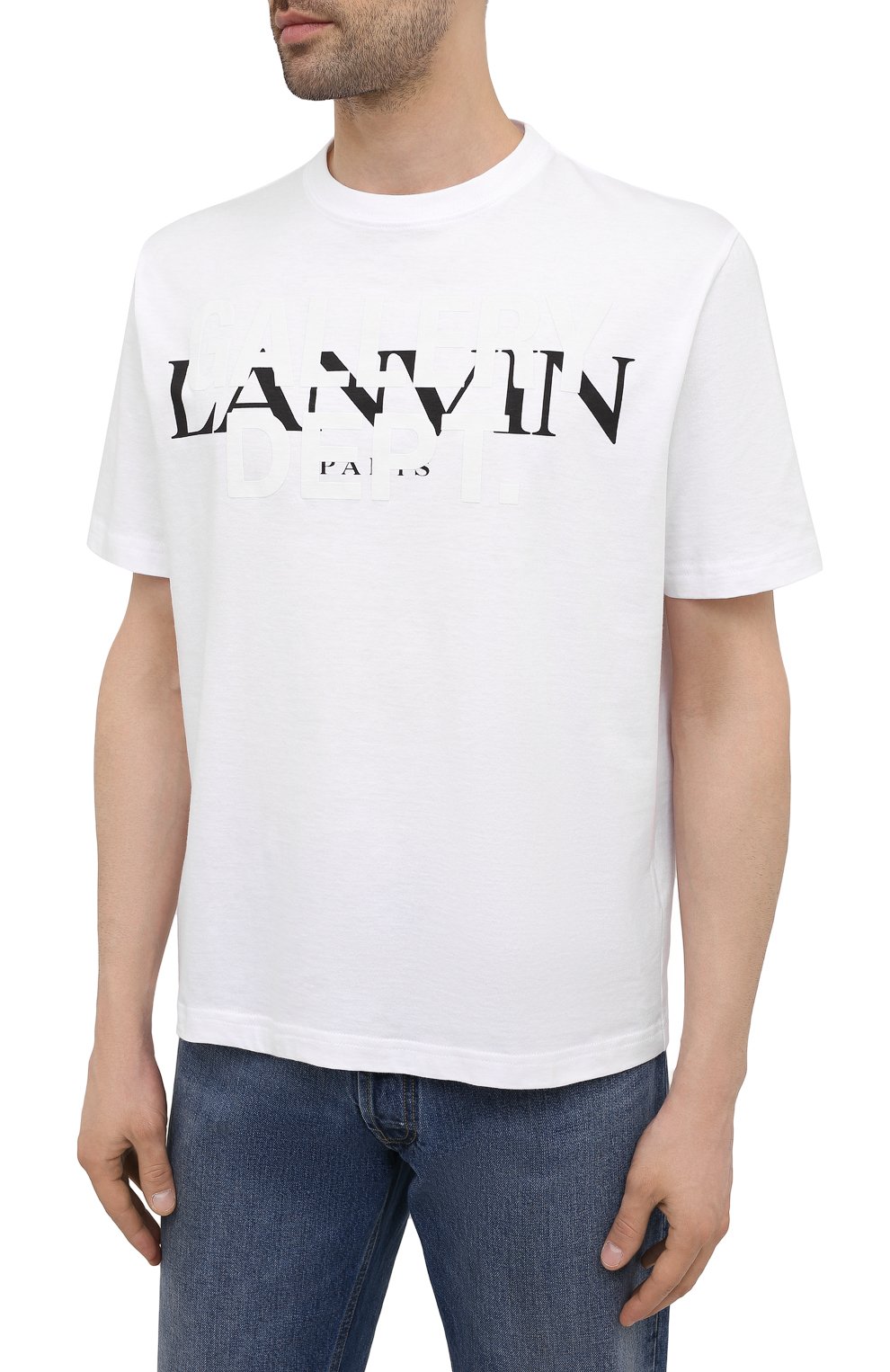 Хлопковая футболка lanvin x gallery dept  LANVIN, арт. RU-TS0005-J091-E21, фото 3