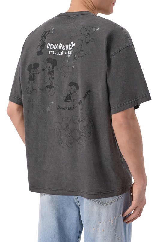 Хлопковая футболка DOMREBEL M SPIT/T-SHIRT Серый  M SPIT/T-SHIRT Фото 4