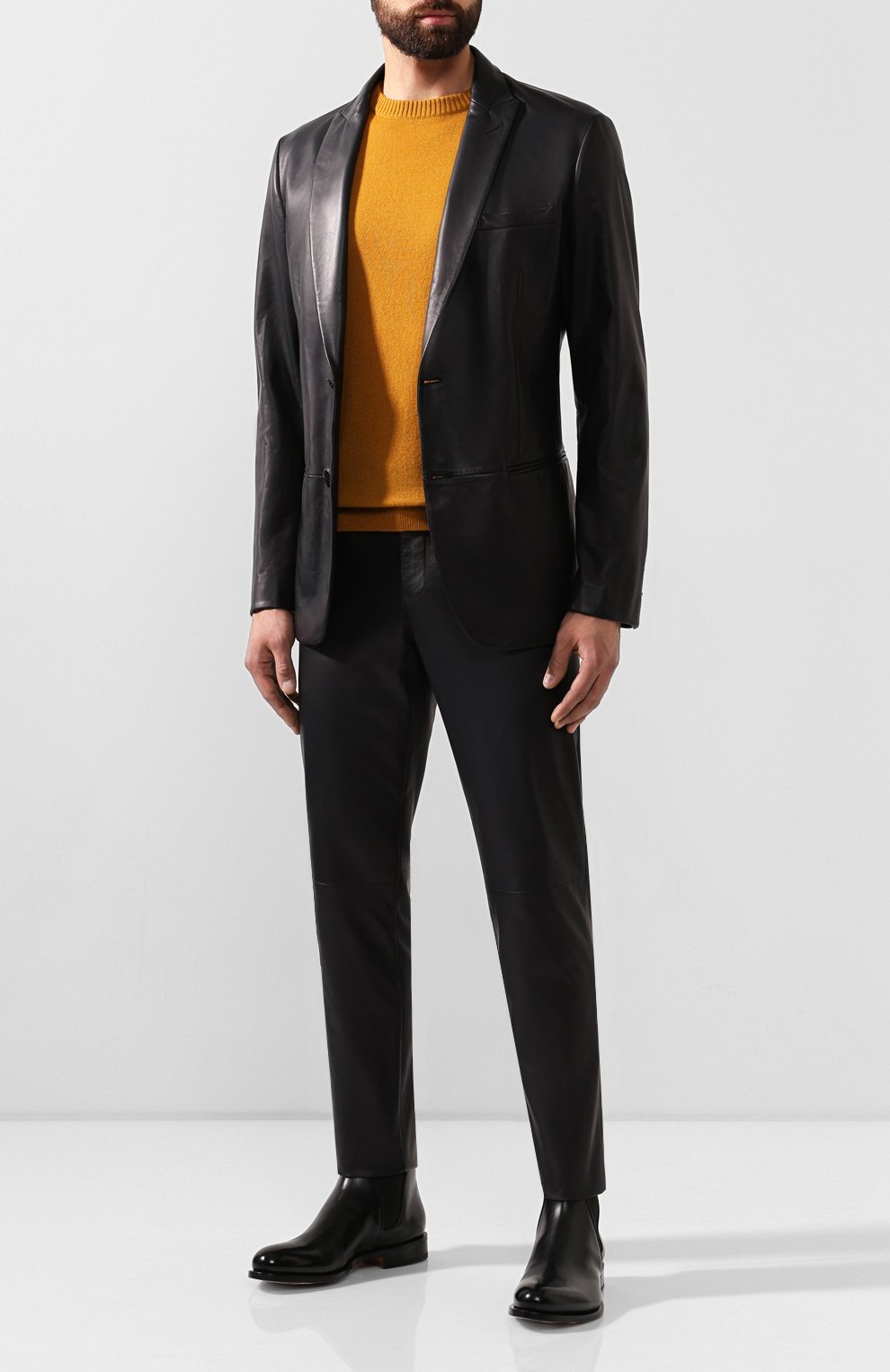 Кожаные брюки GIORGIO ARMANI, арт. 4SP01P/4SP26, фото 2