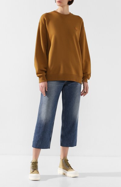 Хлопковый свитшот ACNE STUDIOS коричневого цвета по цене 22150 руб., арт. CI0010/W, фото 2 Хлопковый свитшот ACNE STUDIOS, арт. CI0010/W, фото 2