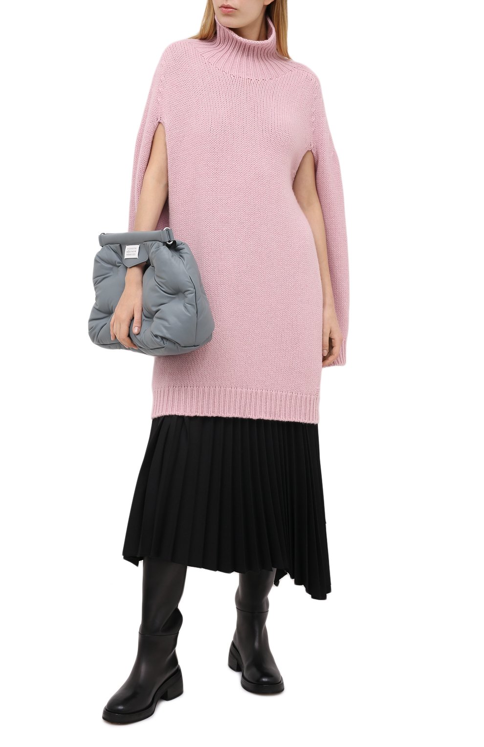 Кашемировый свитер LANVIN светло-розового цвета по цене 148500 руб., арт. RW-T0649M-MR06-H20, фото 2 Кашемировый свитер LANVIN, арт. RW-T0649M-MR06-H20, фото 2