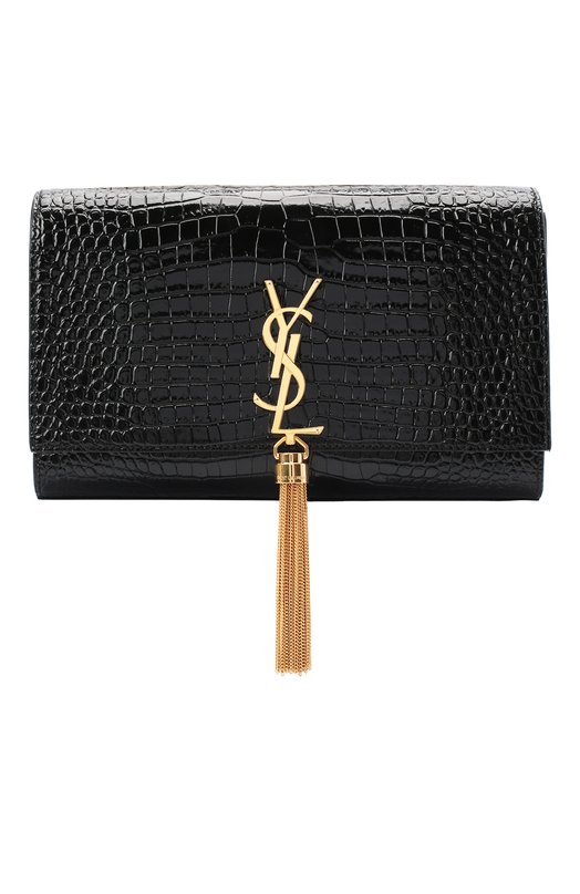 Сумка Monogram с тиснением под крокодила Saint Laurent 354119/DND0J Чёрный 354119/DND0J