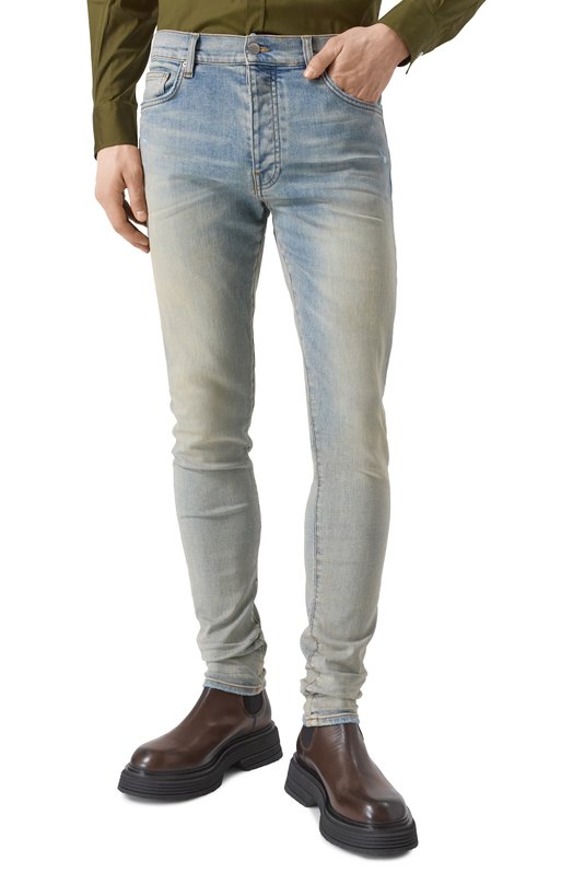 Джинсы Amiri PXMD002 Голубой  PXMD002 Фото 3