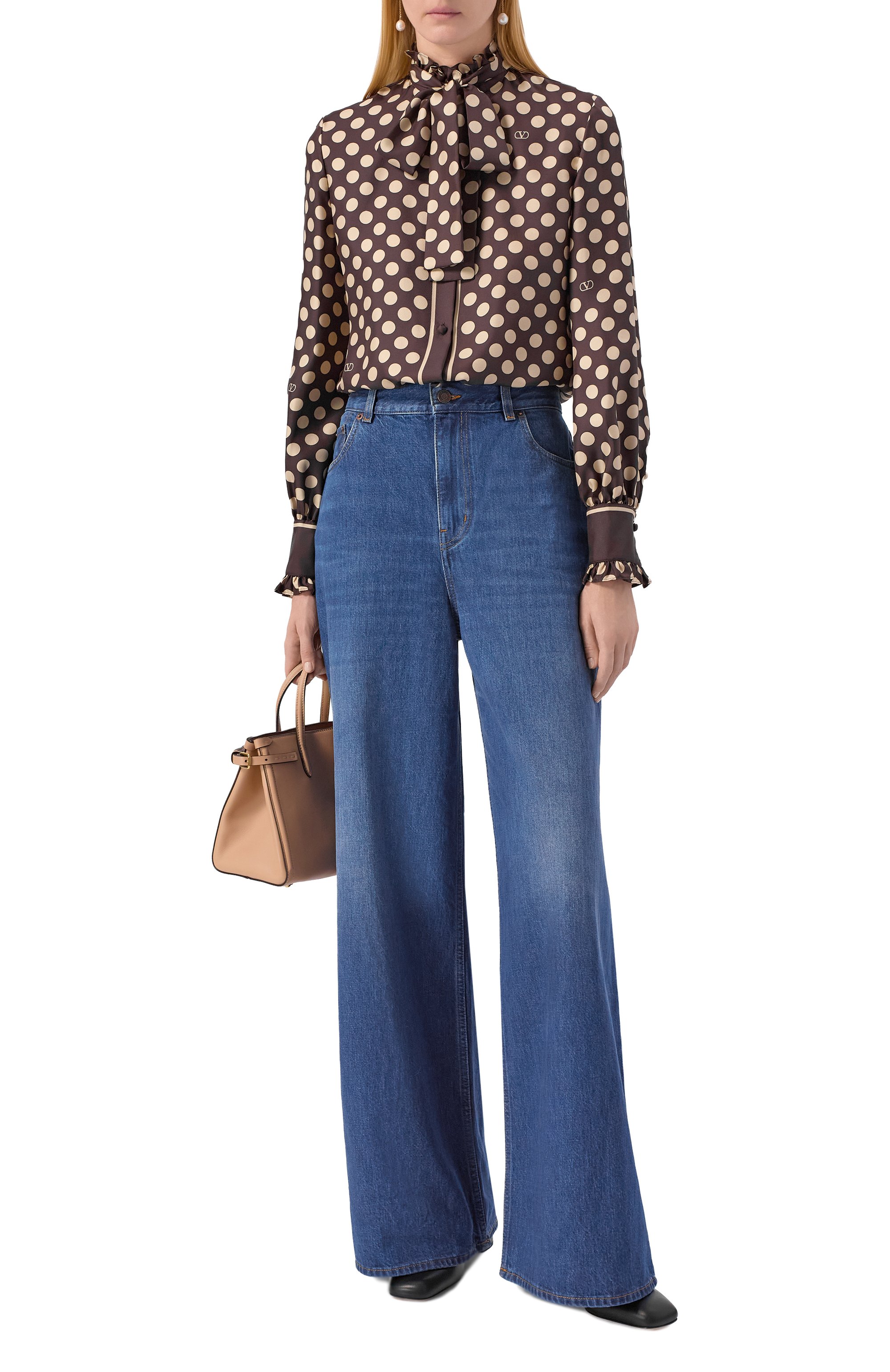 Шелковая блузка VALENTINO, арт. 7B3AB7T7/9JH, фото 2