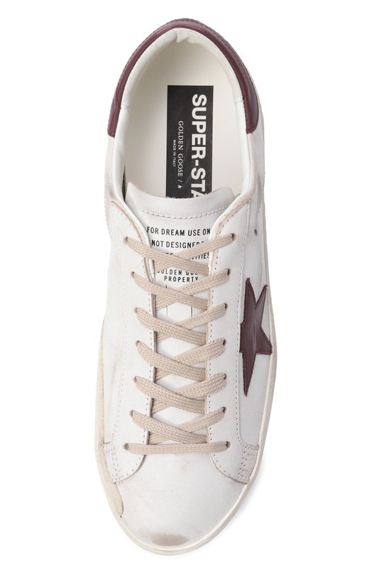 Кожаные кеды Super-Star Golden Goose Deluxe Brand GMF00101.F008114 Белый  GMF00101.F008114 Фото 5