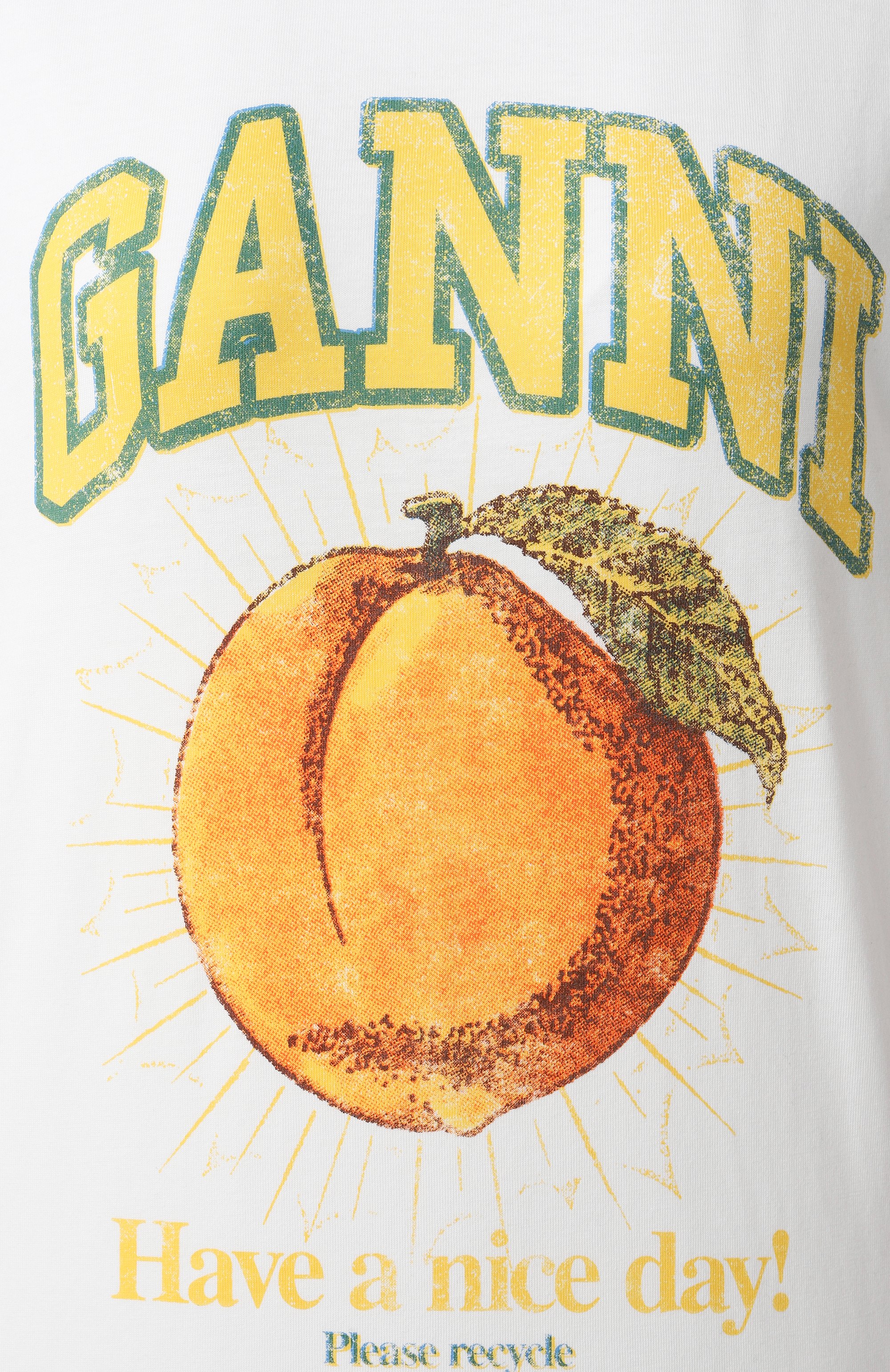 Хлопковая футболка GANNI белого цвета по цене 14700 руб., арт. T3529, фото 6 Хлопковая футболка GANNI, арт. T3529, фото 6