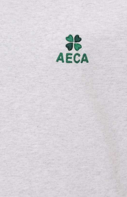 Хлопковая футболка AECA WHITE AWCMSSBDTTSST010C0.LIGHT GREY (L) Серый  AWCMSSBDTTSST010C0.LIGHT GREY (L) Фото 6
