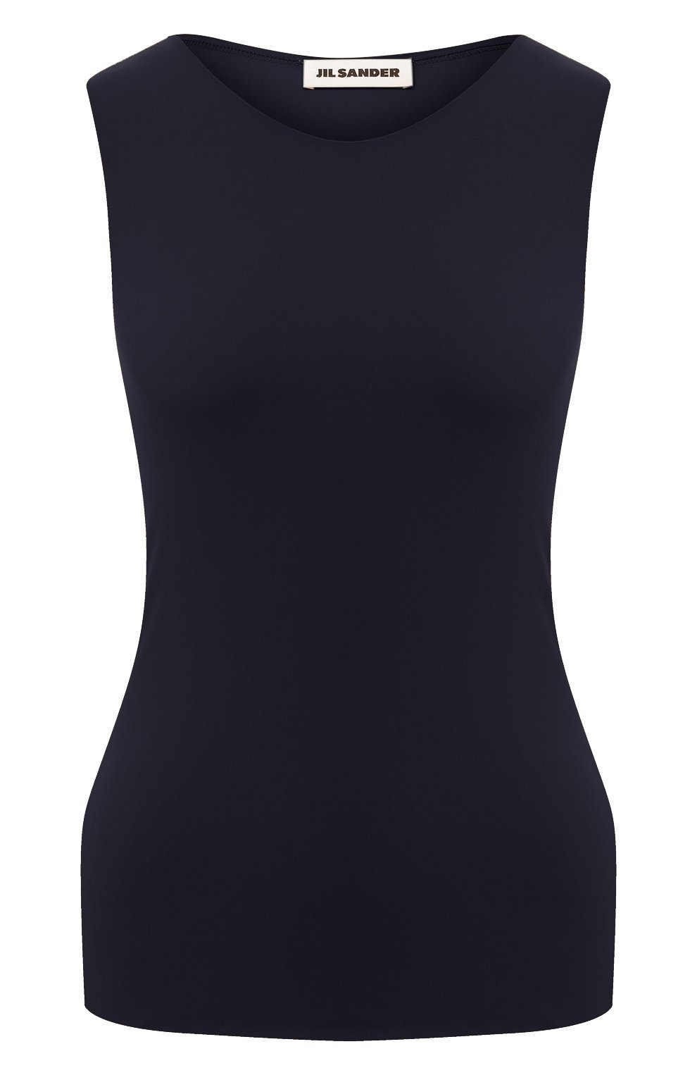 Топ JIL SANDER темно-синего цвета по цене 26350 руб., арт. JSCR705036-WR477108, фото 1 Топ JIL SANDER, арт. JSCR705036-WR477108, фото 1