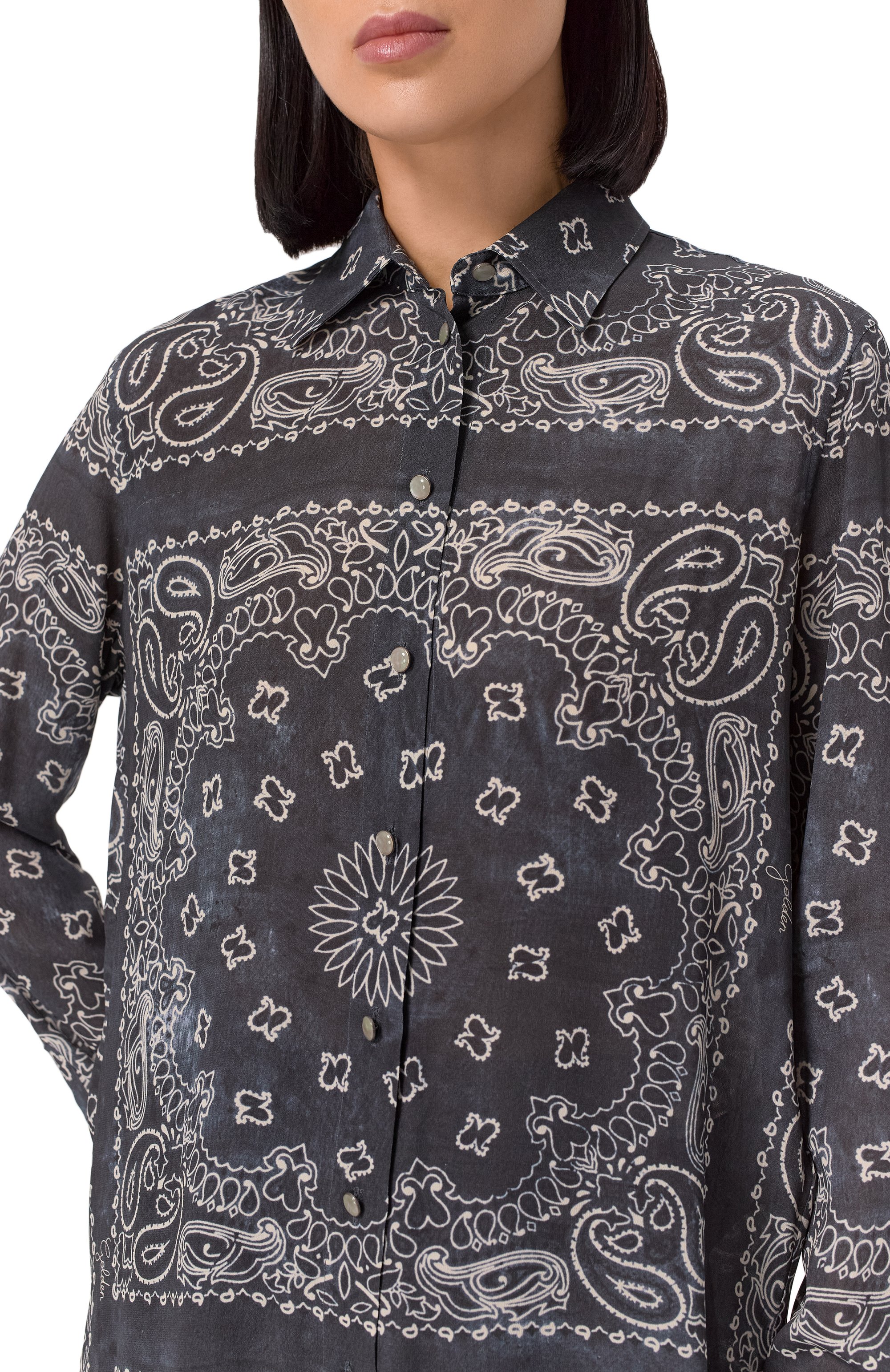 Рубашка из вискозы GOLDEN GOOSE DELUXE BRAND, арт. GWP00819.P001257, фото 5