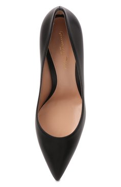 Женские кожаные туфли gianvito 70 GIANVITO ROSSI черного цвета, арт. G26770.70RIC.VITNER0 | Фото 6 (Материал внутренний: Натуральная кожа; Каблук высота: Средний; Статус проверки: Проверена категория; Каблук тип: Шпилька; Подошва: Плоская; Драгоценные камни: Проставлено; Материал сплава: Проставлено; Ювелирные украшения: Назначено; Материал внешний: Натуральная кожа)