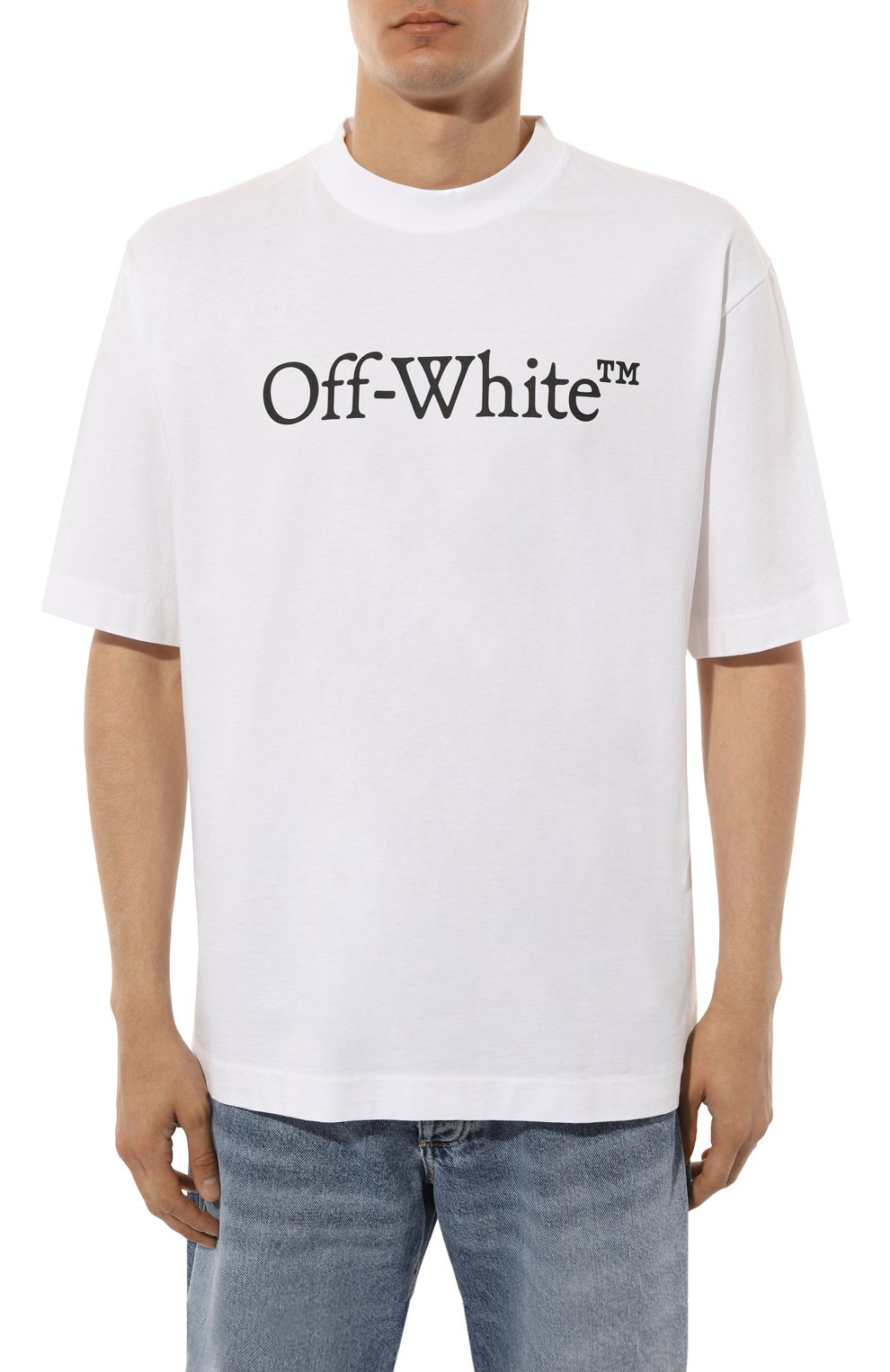 Хлопковая футболка OFF-WHITE, арт. 0MAA120C99JER008, фото 3