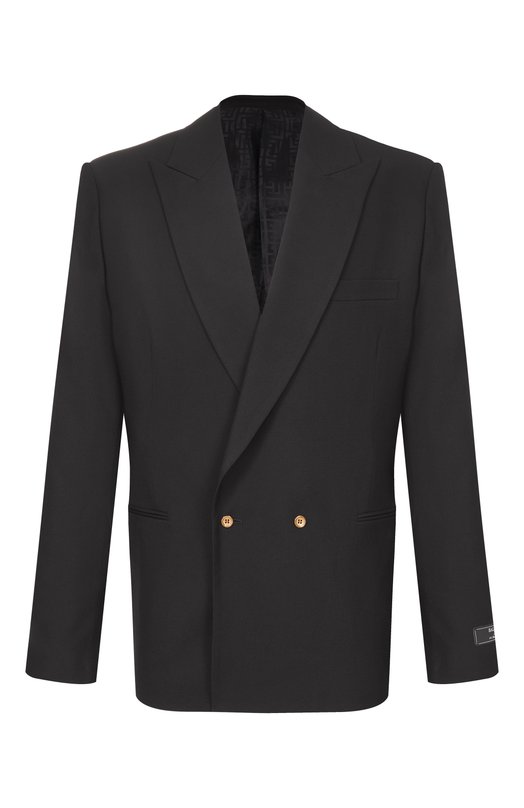 Шерстяной пиджак Balmain GH1SI890/WD49 Чёрный GH1SI890/WD49