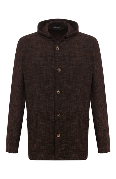 Мужская рубашка из шерсти и шелка KITON, арт. UMCLUCAK0643C