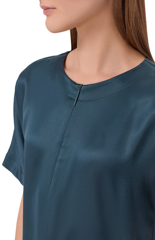 Шелковый топ Giorgio Armani GW003108/TE10101 Зелёный  GW003108/TE10101 Фото 5