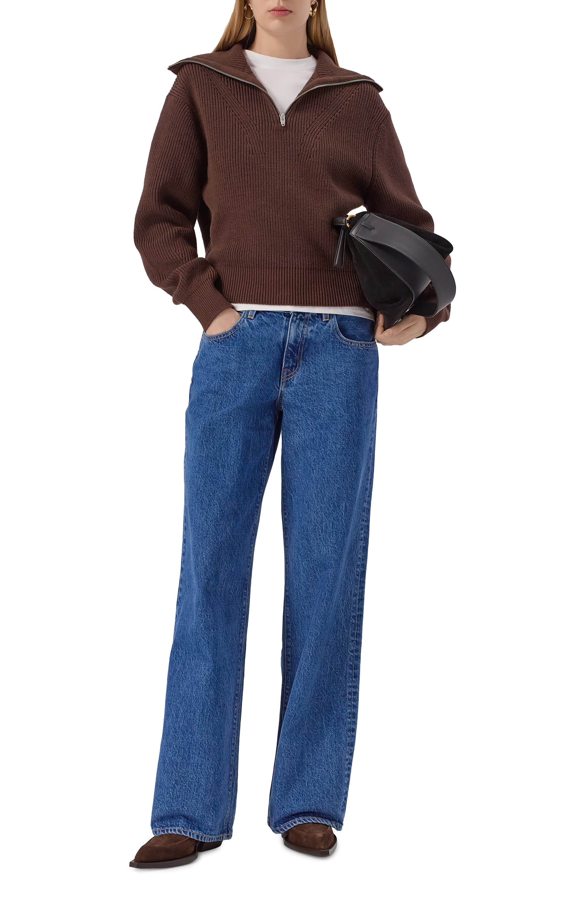 Свитер из хлопка и вискозы JUUN.J коричневого цвета по цене 67300 руб., арт. JW5X51W05, фото 2 Свитер из хлопка и вискозы JUUN.J, арт. JW5X51W05, фото 2