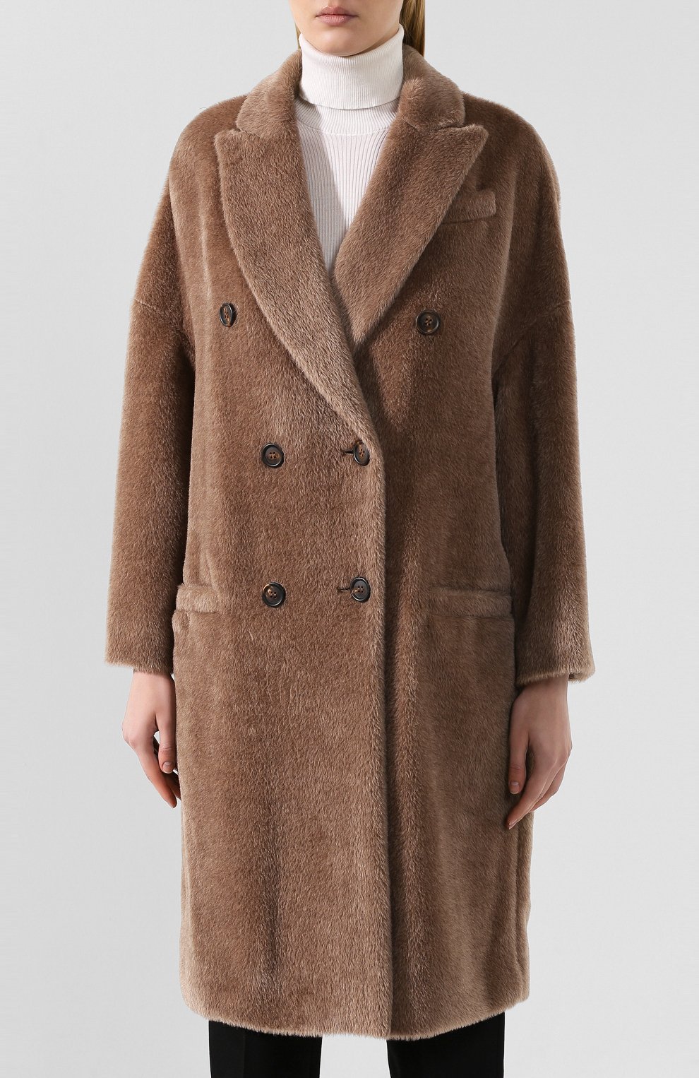 Шерстяное пальто BRUNELLO CUCINELLI, арт. MB5319403, фото 3