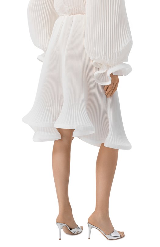 Плиссированная юбка ROWEN ROSE SKR_RR462 Белый  SKR_RR462 Фото 4